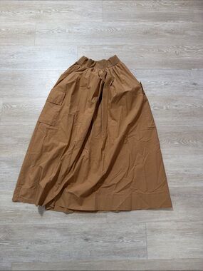 Stateside Structured Poplin Cargo Skirt